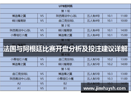 法国与阿根廷比赛开盘分析及投注建议详解